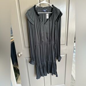 Elegant Black Pleated Dress